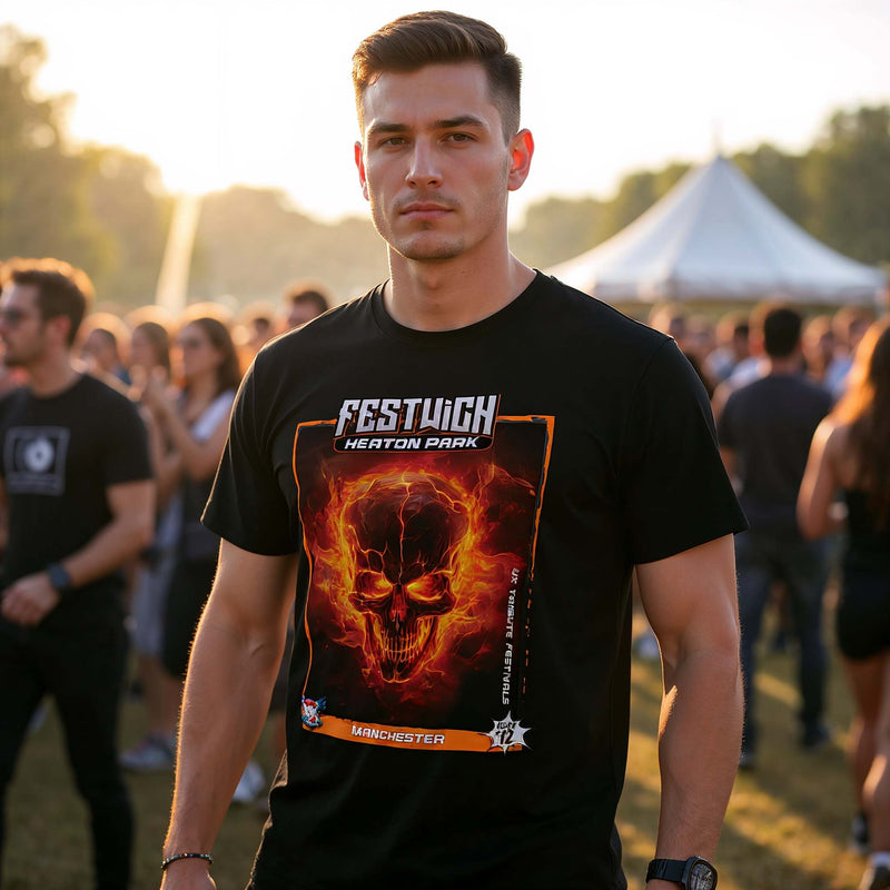 Festwich Burning Skull T-Shirt 2025