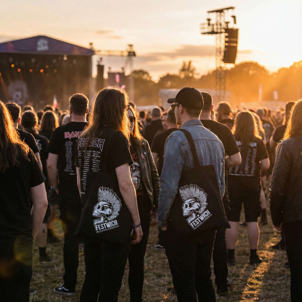 Festwich Punk Skull Tote Bag